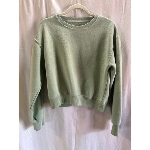 C'est Toi Tops - C'est Toi Green Cropped Sweatshirt - Size Large - Excellent Condition
